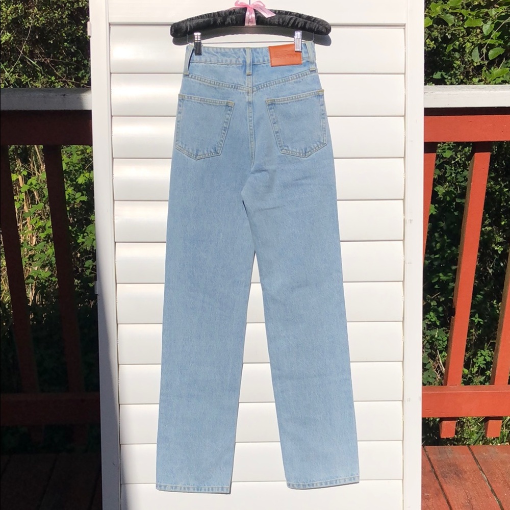 Princess Polly Blue High Rise Jeans with Classic Stitching NWT - Picture 9 of 13